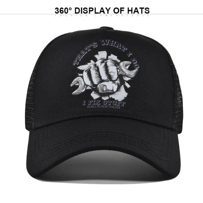 Spring Summer Printed Mesh Breathable Baseball Cap