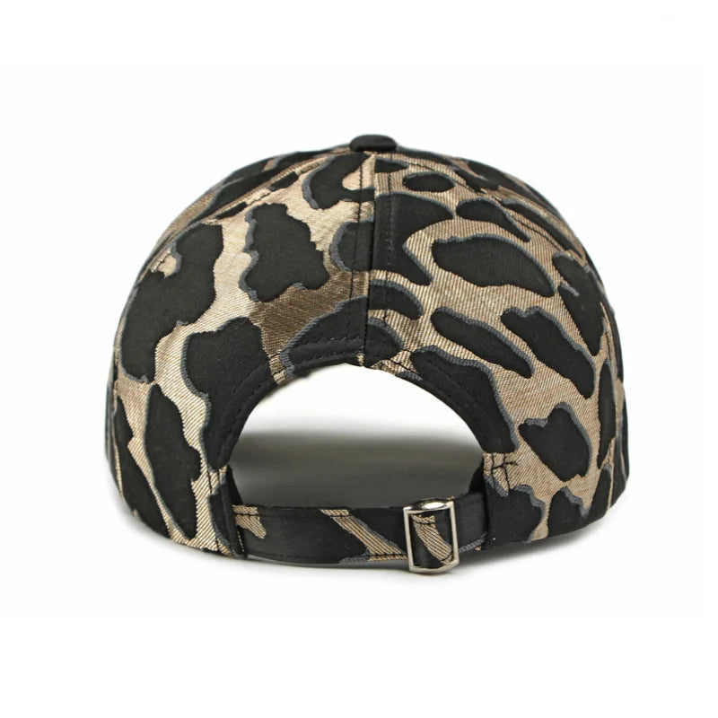 New Jacquard Leopard Print Hardtop Baseball Cap Women Men