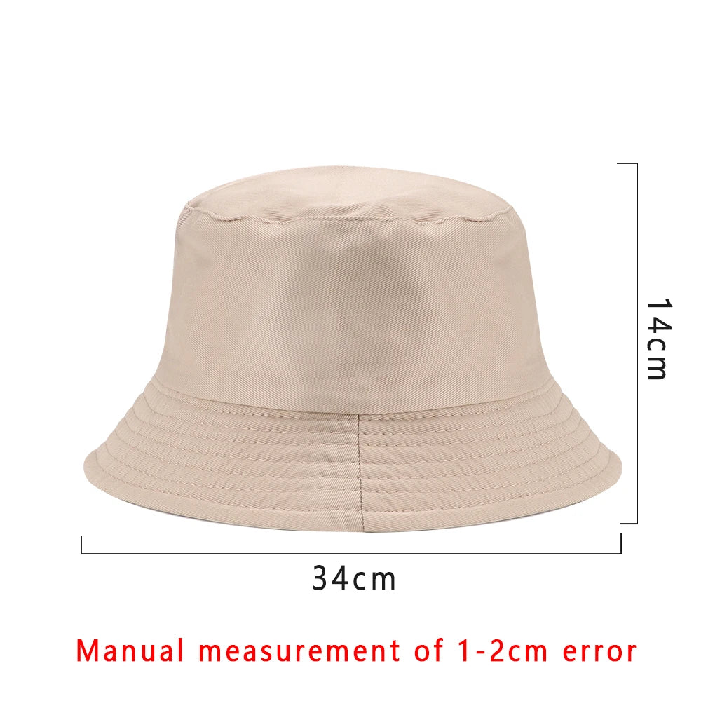 Panama Bucket Hat Candy Color/Hip Hop Maple Leaf Cotton