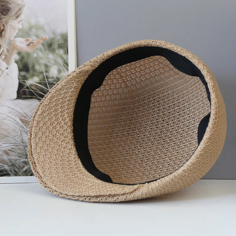 Hollowed Out Casual Duckbill Retro Artist Hat