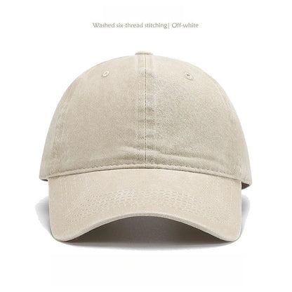 Washed Cotton Solid Dad Hat Unisex Baseball Cap