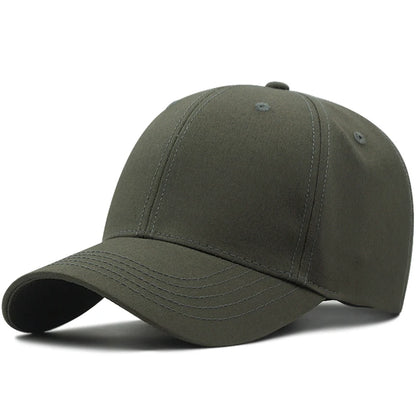 Adult Hard Cotton Big Size Baseball Hat Woman Solid Color Sun Cap Hiphop Man
