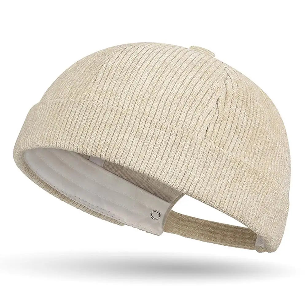New Corduroy Brimless Cap For Men Women Adjustable