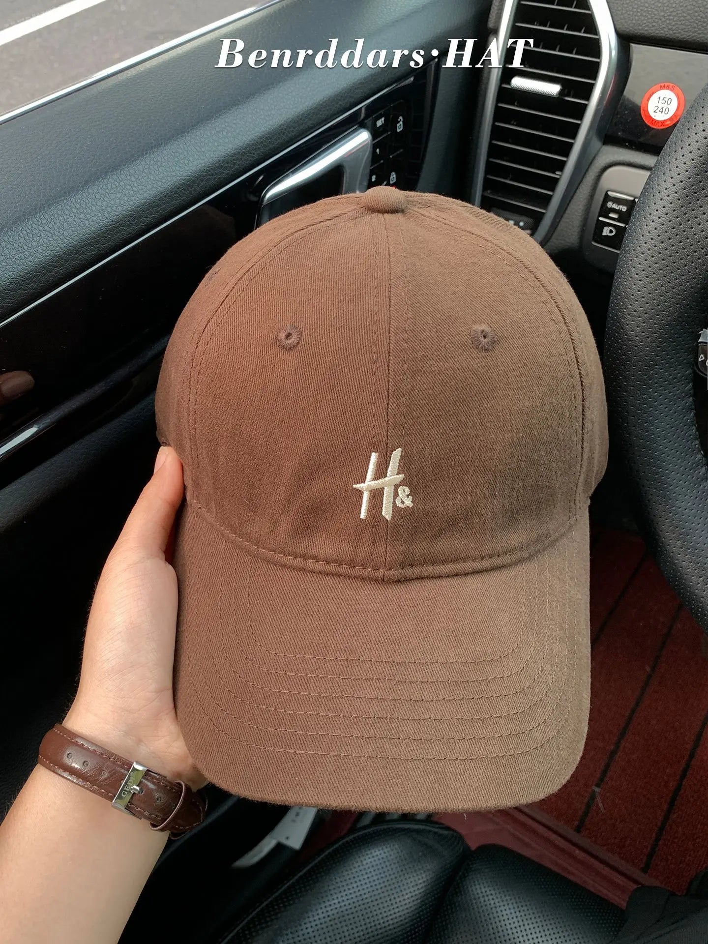 Korean Style RH Letter Embroidery Baseball Cap