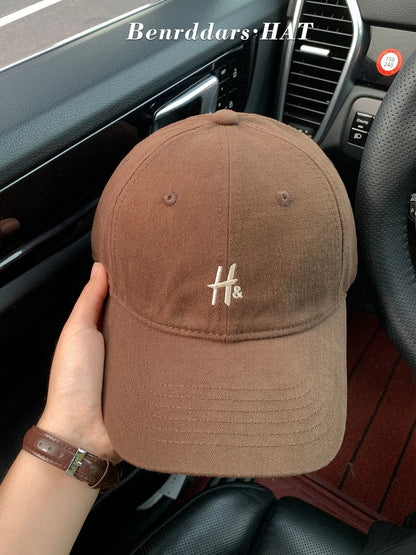 Korean Style RH Letter Embroidery Baseball Cap