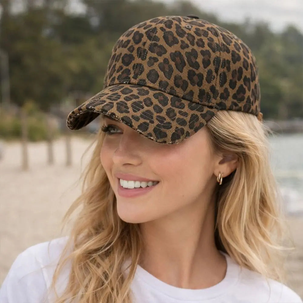 Fashion Accessory Retro Leopard Print Hat Adjustable