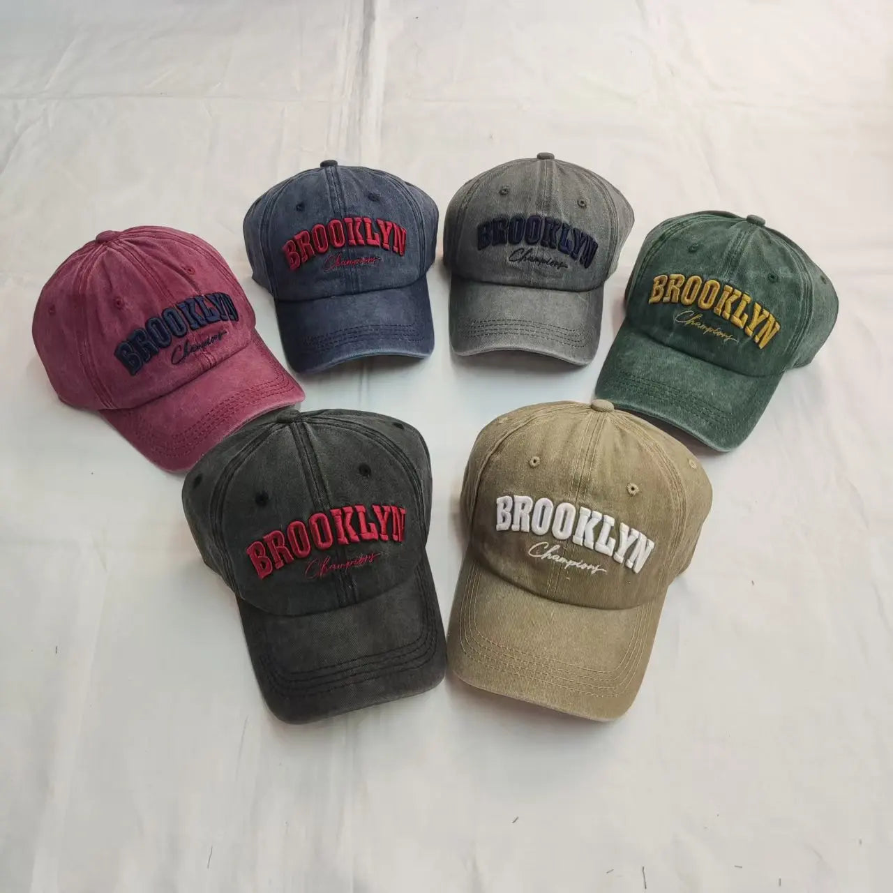 Brookklyn Alphabet 3D Letter Embroidery Baseball Hat Hip-Hop Men Women
