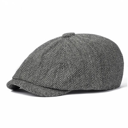 Newsboy Hat Men Beret Peaked Hat Wool Celebrity Caps