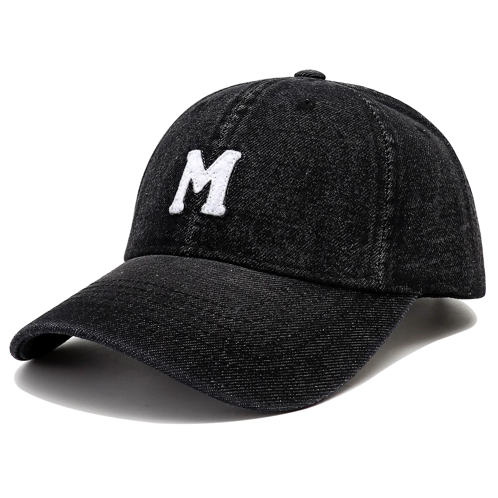 High Quality Korean Style Washed Denim Baseball Cap