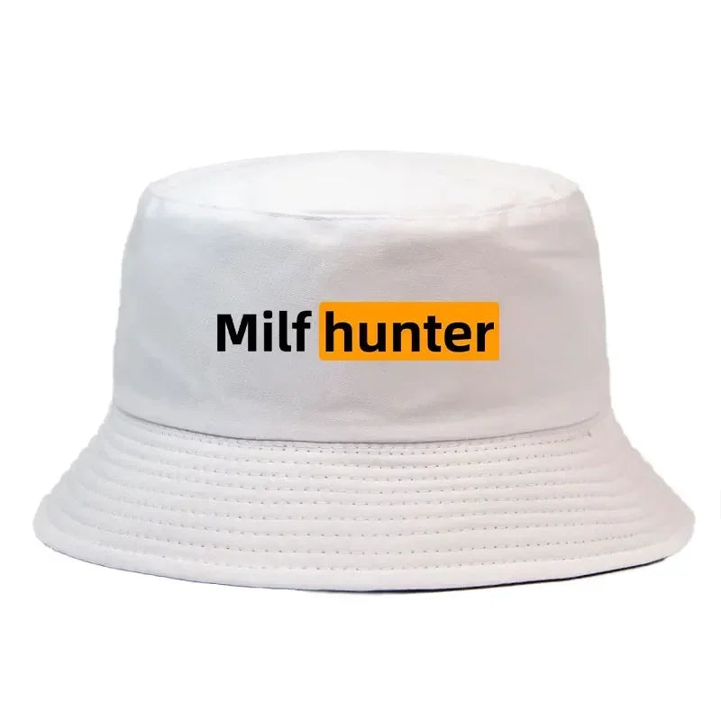 Milf Hunter Fisherman Hats Harajuku Panama Cap Daily Cool Casual Lovely Streetwear Bucket Hat