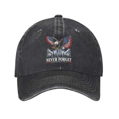 Never Forget September 11 2001 Memorial Day American Flag Casual Baseball Cap