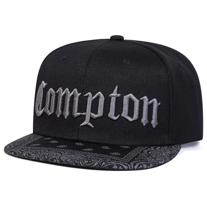 Flat Edge Hat Compton Embroidery Cashew Flower Street Hip Hop Hat