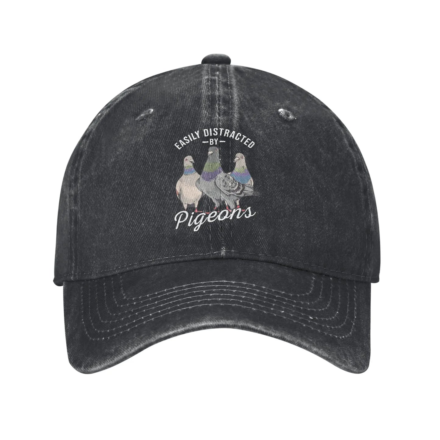 Easily Distracted By Pigeons Pigeon Lover Sun Baseball Cap