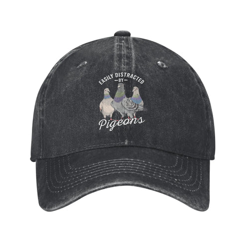 Easily Distracted By Pigeons Pigeon Lover Sun Baseball Cap