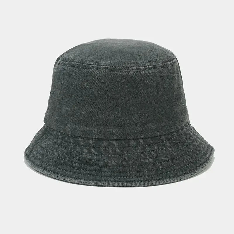 Kids Baby Washed Denim Cotton Bucket Hat Boy Girls Caps