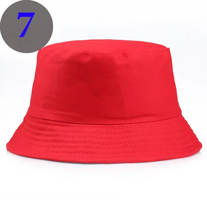Unisexe Reversible Bucket Hats Man Women Cotton Fisherman Cap Girl Boy