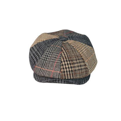 Men Newsboy Hats Wool Autumn Vintage Herringbone Octagon Cap