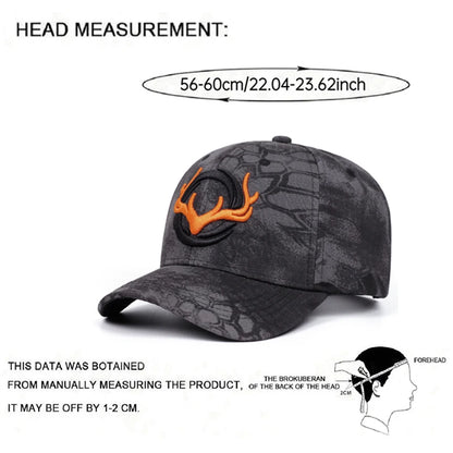 Creative Skateboard Hat Antlers Embroidered Digital Printed Baseball Hat