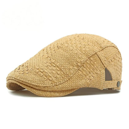 Men's Straw Beret Spring/Summer Sun Protection Hat
