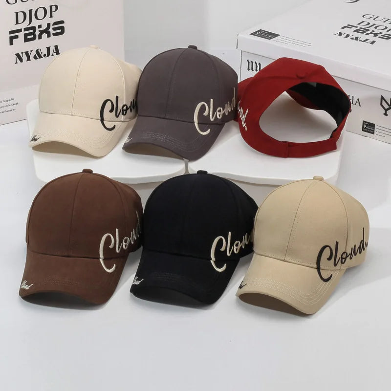 Fashionable Street Style Embroidered Letter Ponytail Hat or Women