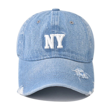 Unisex Letter Embroidery Denim Baseball Cap