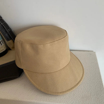 New Autumn And Winter Simple Woolen Flat Peaked Hat