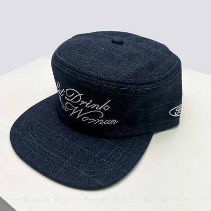 New Men Women Flat Top Letter Embroidery Baseball Hats