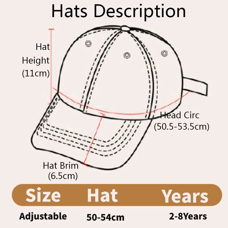 New Outdoor Letter H Children's Hats Summer HAPPY Mesh Baseball Cap Unisex Duck