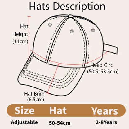 New Outdoor Letter H Children's Hats Summer HAPPY Mesh Baseball Cap Unisex Duck