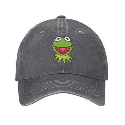 Kermit Cartoon The Frog Anime Denim Hats Baseball Cap