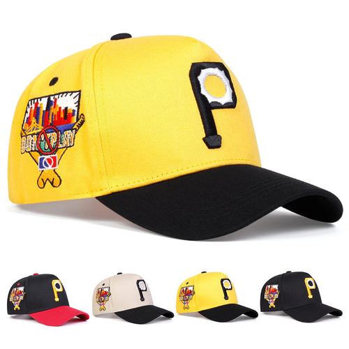 Unisex Personalized P Letter Embroidery Baseball Caps Spring Autumn