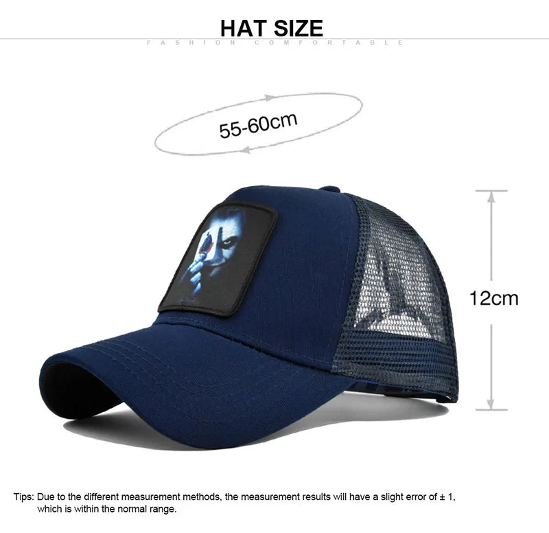 Snapback Caps Summer Breathable Baseball Cap Patch Embroidery Bones Unisex Hip Hop Hats