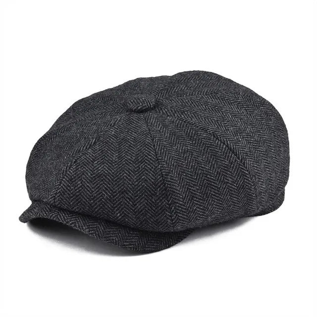 Autumn Winter Men's Newsboy Hat Wool Blend Male Beret Men And Women