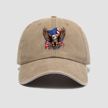 Eagle Flag Printed Baseball Cap, Versatile Style for Both Men and Women