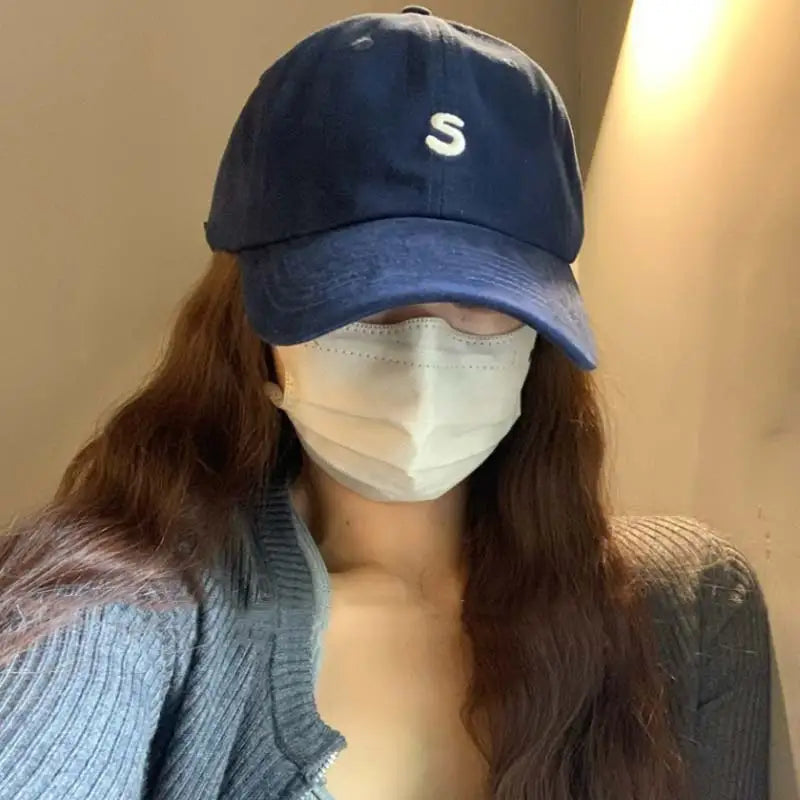 Simple Embroidery Peaked Cap Unisex Sun Hat