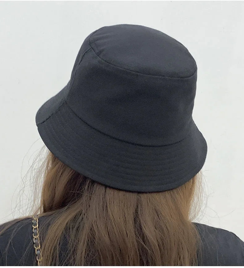Fashion Bucket Hats Solid Panama Sunscreen Fisherman Cap Outdoor Beach Sun Cap Hat For Women Men
