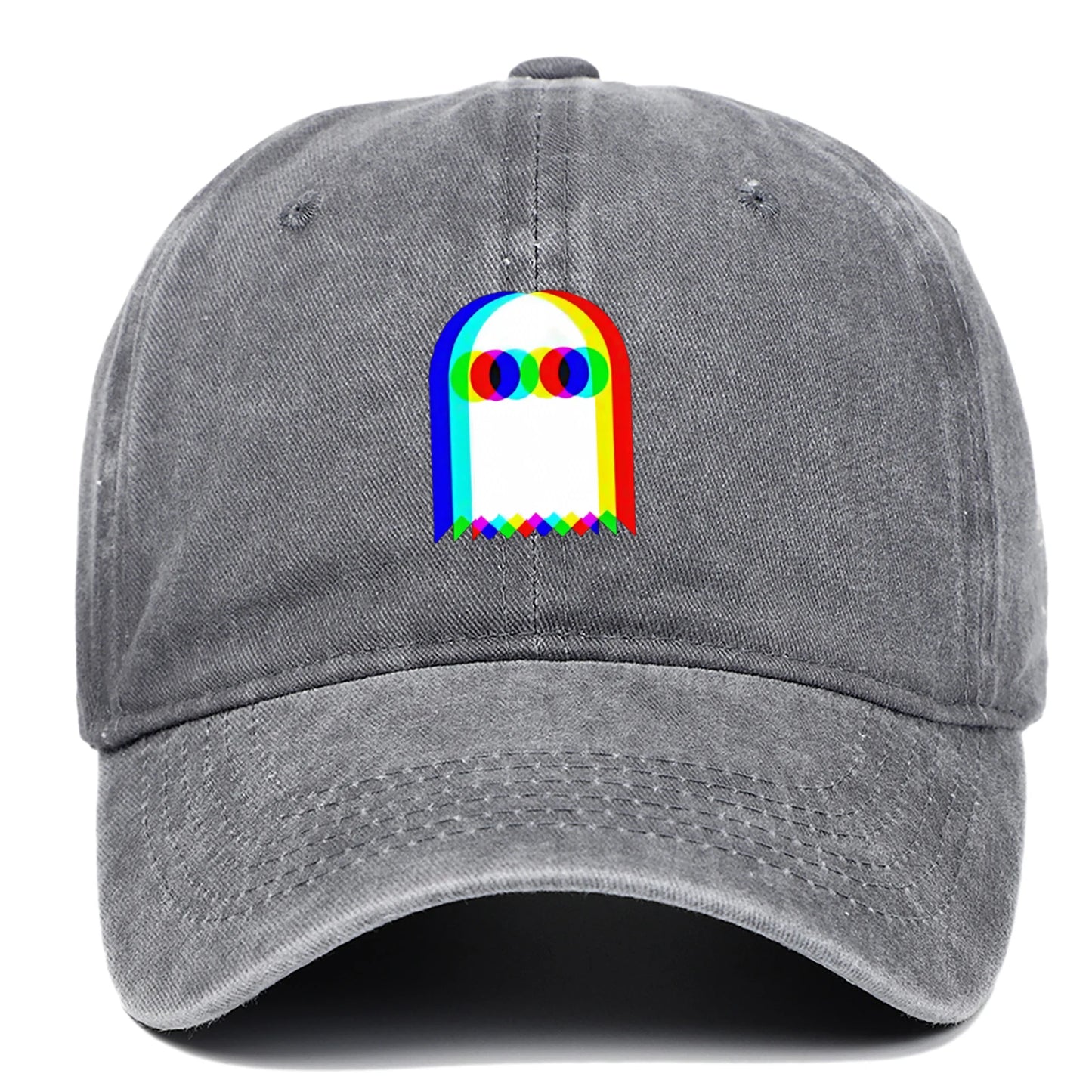 Colorful Ghost Print Baseball Cap Suitable for Daily Dressing Up and Halloween Parties