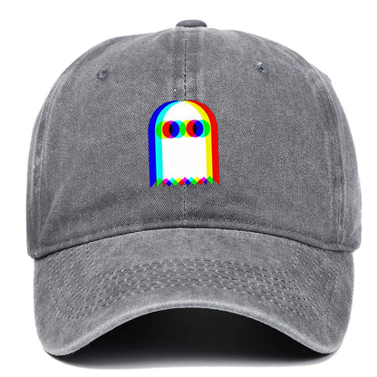 Colorful Ghost Print Baseball Cap Suitable for Daily Dressing Up and Halloween Parties