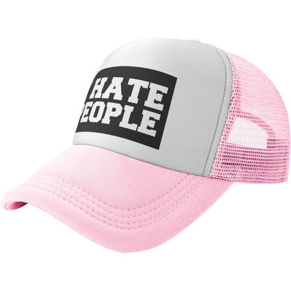I Hate People Trucker Hat Funny Mesh Baseball Cap