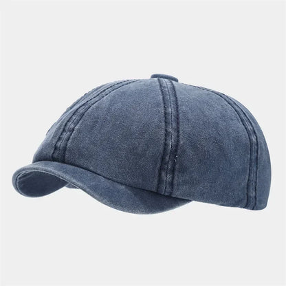 Four Seasons Cotton Solid Newsboy Caps Octagonal Cap