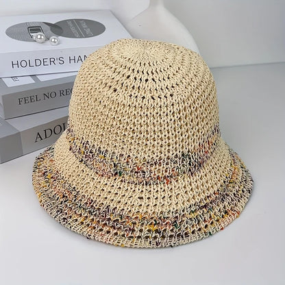 Hook Woven Sun Hat, Large Brim Sun Protection Straw Hat