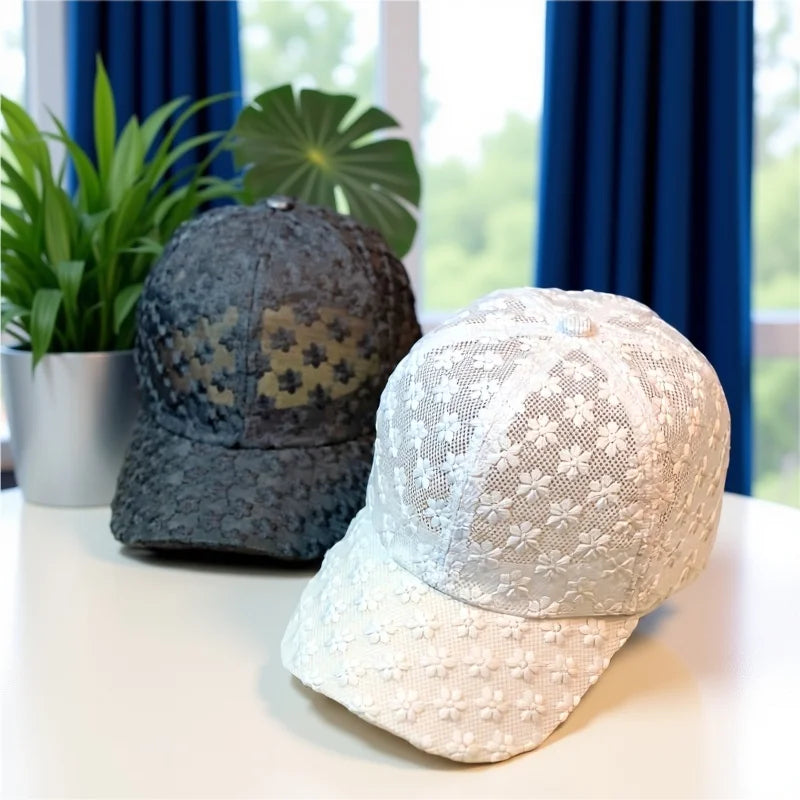 Flower Baseball Cap Sun Protection Duckbill Hat