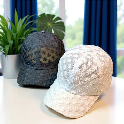 Flower Baseball Cap Sun Protection Duckbill Hat