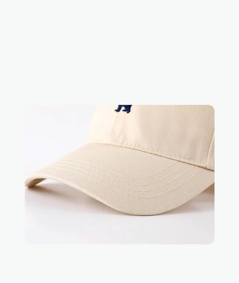 Stylish Bear Embroidered Baseball Cap Sun Protective Breathable Adjustable Ideal Casual Hat Unisex Baseball Cap