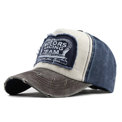 Unisex Washed Cotton Cap Letter Embroidery Baseball Cap For Men Women