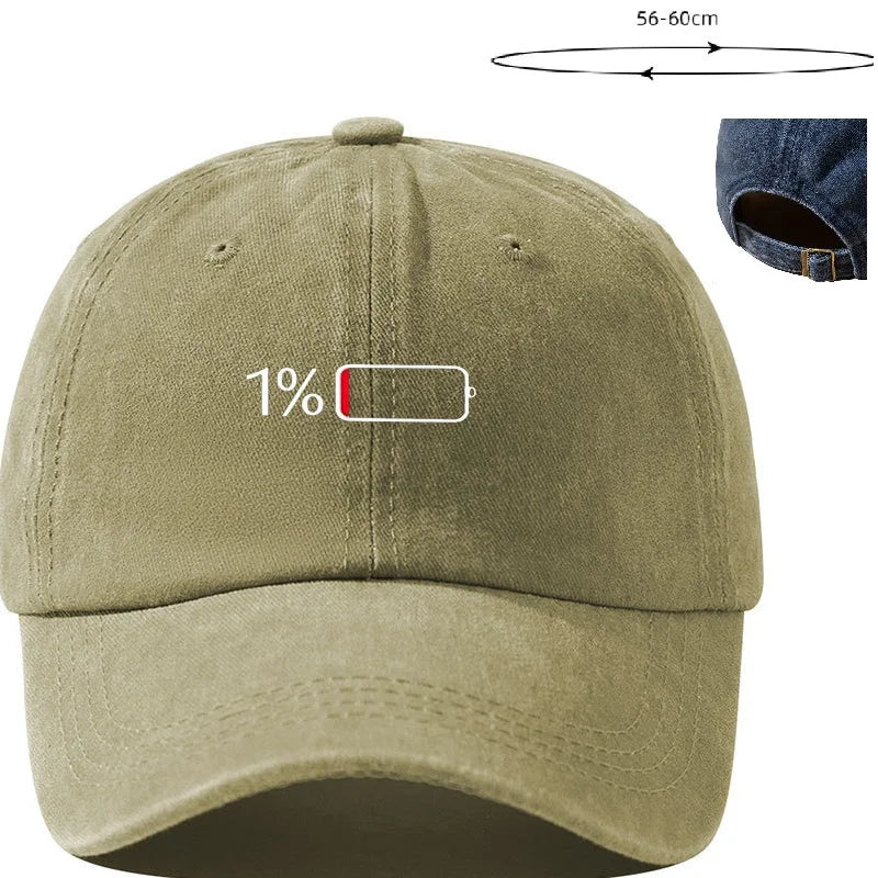 Washed Baseball Cap Print Adjustable Hat