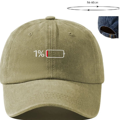 Washed Baseball Cap Print Adjustable Hat