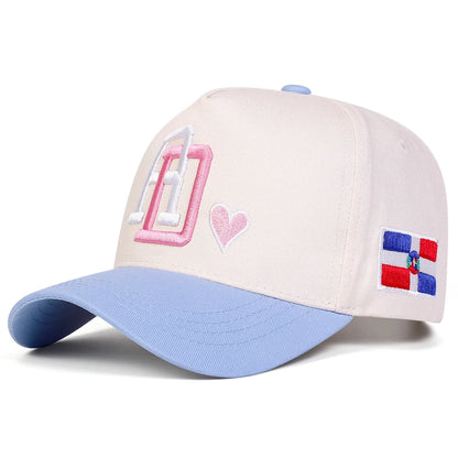 Unisex RD Letter Love Embroidery Baseball Caps Spring Autumn