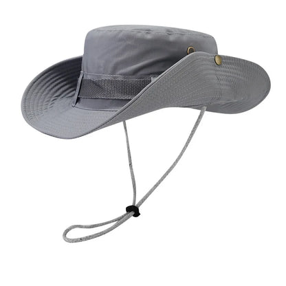 Solid Drawstring Women Bucket Hats Men Cap