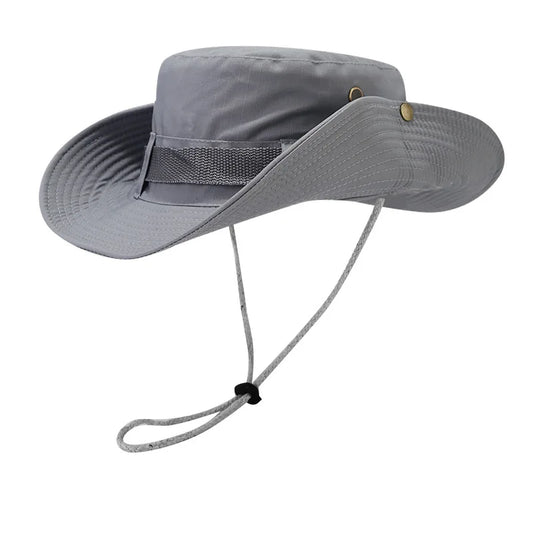 Solid Drawstring Women Bucket Hats Men Cap